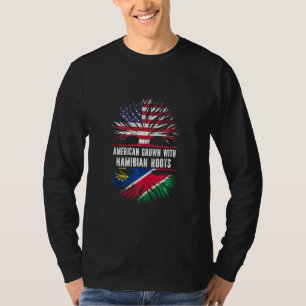 American Grown With Namibian Roots Usa Flag Namibi T-Shirt