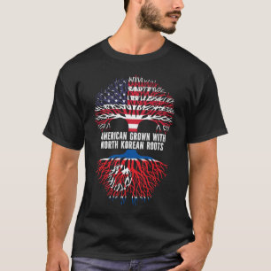 American Grown with North Korean Roots USA Flag T-Shirt