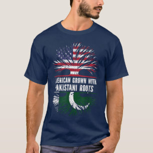 American Grown with Pakistani Roots USA Flag Pakis T-Shirt