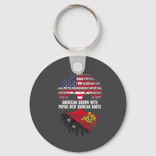 American Grown With Papua New Guinean Roots Usa  Key Ring