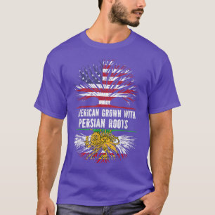 American Grown with Persian Roots USA Flag Persia T-Shirt