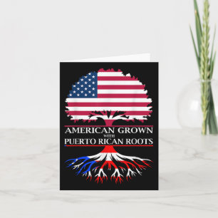 American Grown With Puerto Rican Roots Card