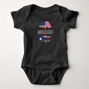 American Grown with Puerto Rican Roots   Puerto Baby Bodysuit