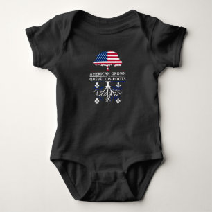 American Grown with Quebecois Roots Quebec Baby Bodysuit