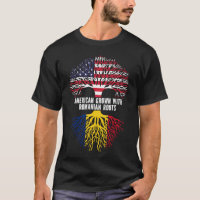 American Grown with Romanian Roots USA Flag