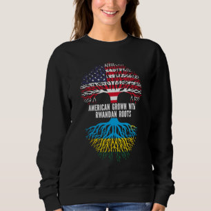 American Grown with Rwandan Roots USA Flag Sweatshirt