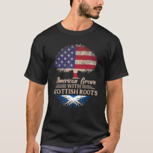American Grown With Scottish Roots Half American F T-Shirt