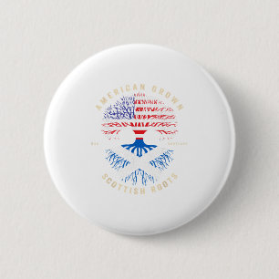 American Grown With Scottish Roots - Its My Dna Sc 6 Cm Round Badge