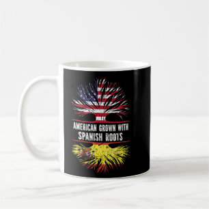 American Grown With Spanish Roots Usa Flag Spain Coffee Mug