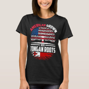 American Grown With Tongan Roots Tonga Flag Herit T-Shirt