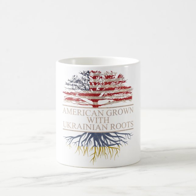 American grown with ukrainian roots coffee mug (Center)