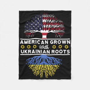 American Grown With Ukrainian Roots - Ukraine 1 Fleece Blanket