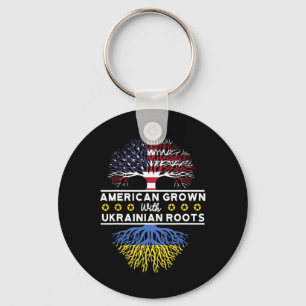 American Grown With Ukrainian Roots - Ukraine 1 Key Ring