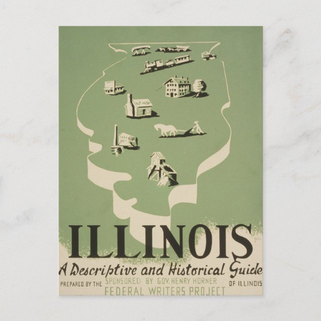 American Guide Series Volume On Illinois. Postcard (Front)