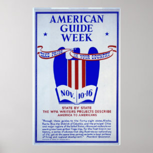 American Guide Week WPA Writers Poster