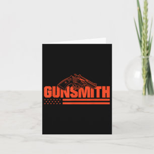 American Gunsmith Patriot Usa Flag Retro Style Gun Card