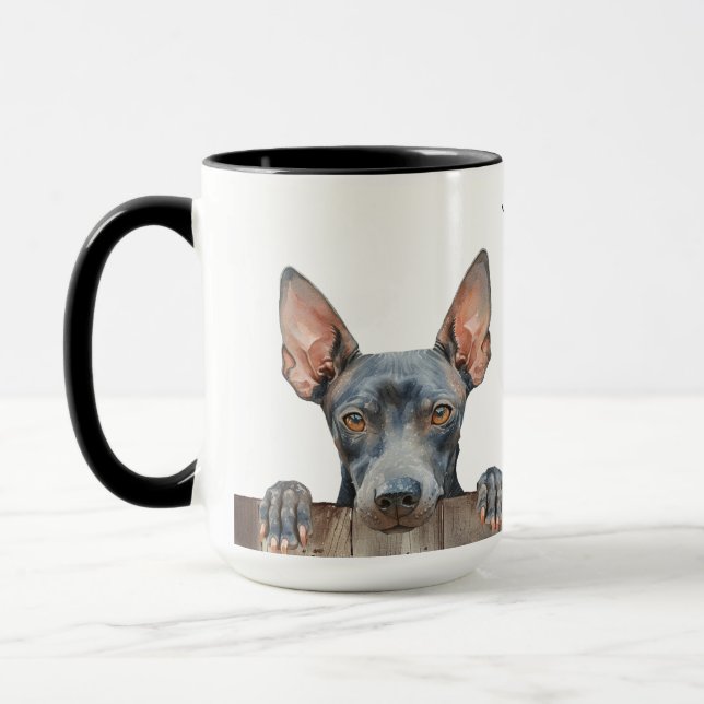 American Hairless Terrier Dog Mug (Left)