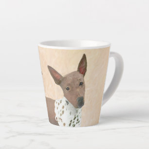 American Hairless Terrier Painting - Dog Art Latte Mug
