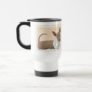 American Hairless Terrier Painting - Dog Art Travel Mug
