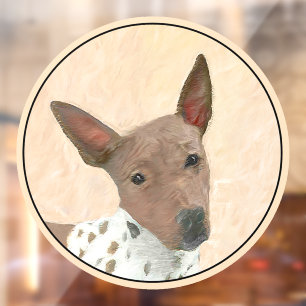 American Hairless Terrier Painting - Dog Art Window Cling