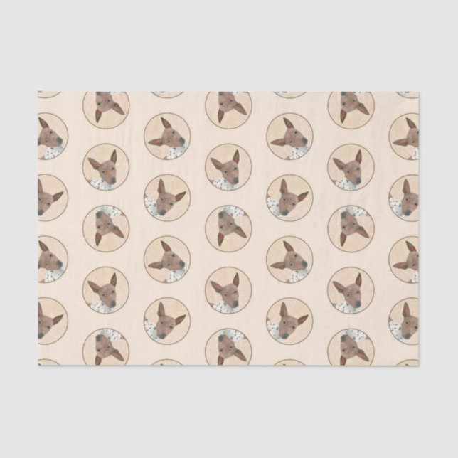 American Hairless Terrier Tan Painting Dog Art Tissue Paper (Front)