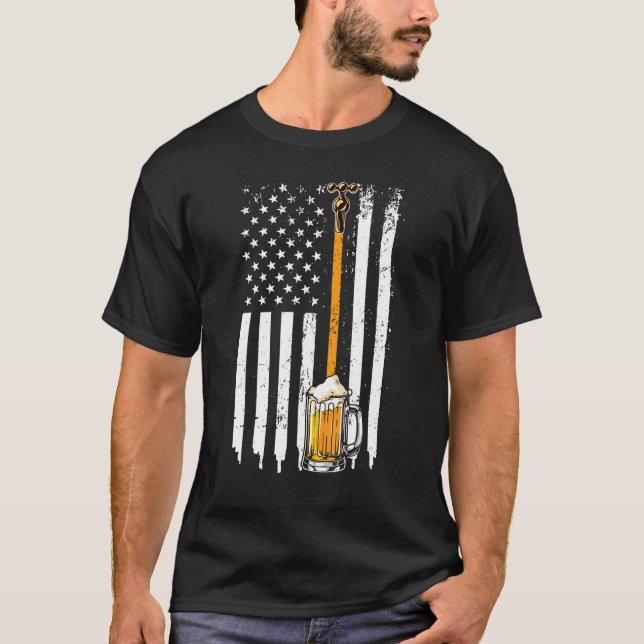 American Happy International Beer Day With America T-Shirt (Front)
