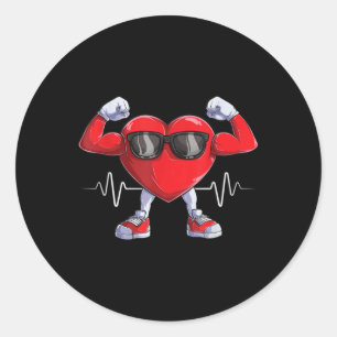 American Heart Disease Awareness Heart Month Heart Classic Round Sticker