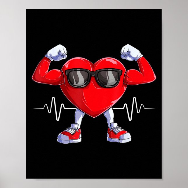 American Heart Disease Awareness Heart Month Heart Poster (Front)