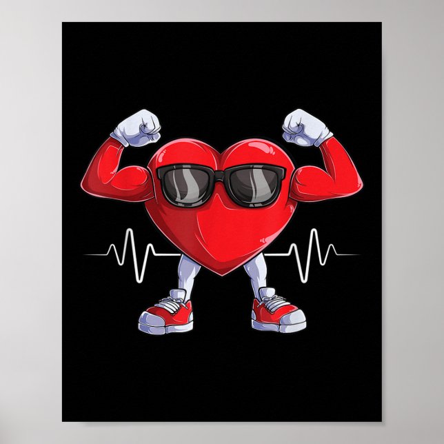 American Heart Disease Awareness Heart Month Heart Poster (Front)