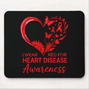 American Heart Disease Awareness Month Ribbon Red  Mouse Mat