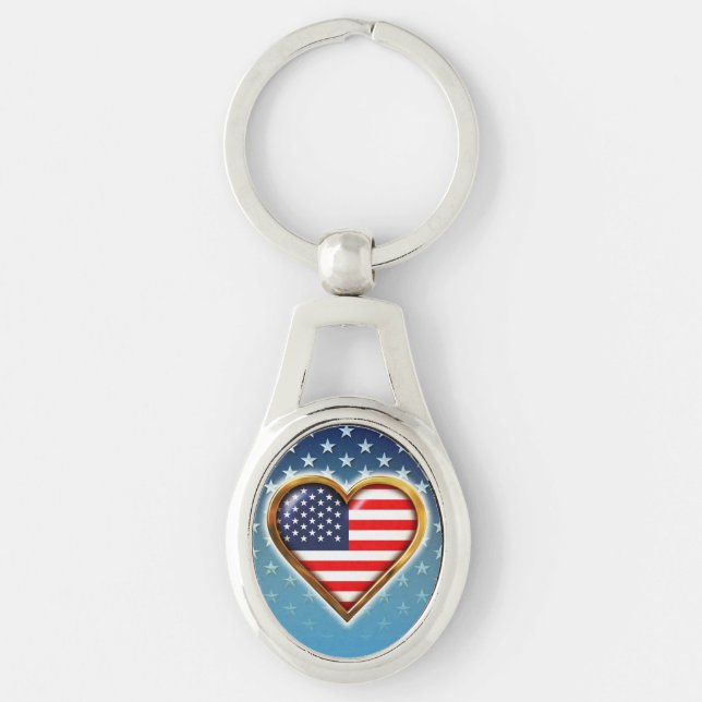 American Heart Key Ring (Front)