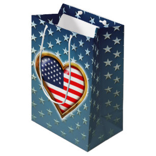 American Heart Medium Gift Bag