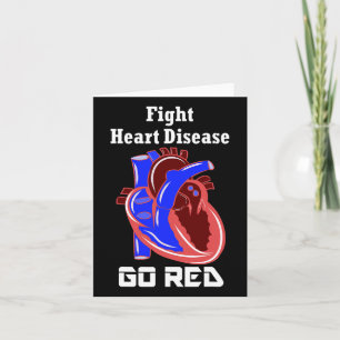 American Heart Month Go Red For Heart Disease Awar Card