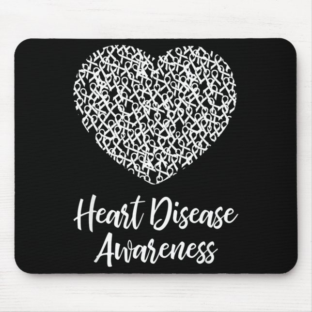 American Heart Month Suprt Tees Co Heart Disease A Mouse Mat (Front)
