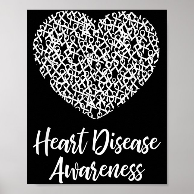 American Heart Month Suprt Tees Co Heart Disease A Poster (Front)