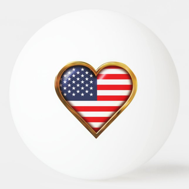American Heart Ping Pong Ball (Front)