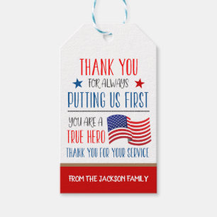 American Hero Appreciation Gift Tag
