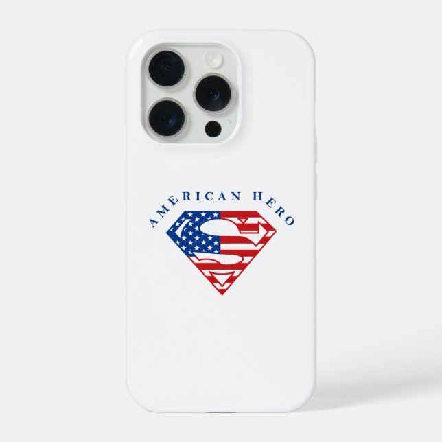 American hero for Super Man iPhone 15 Pro Case (Back)