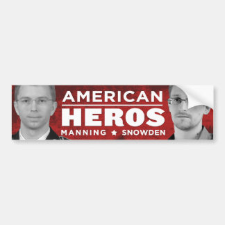 American Heros Bumper Sticker - Snowden / Manning