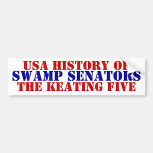 American History Swamp Senators Mccain Keating 5 Bumper Sticker