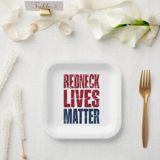 American Holiday Redneck Matter 4th Of July USA Paper Plate (Wedding)