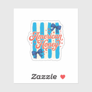 American Honey Patriotic Bow Vintage Shirt Design_