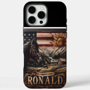 American Horse Ranch Painting iPhone 16 Pro Max Case