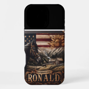 American Horse Ranch Painting iPhone 16 Pro Max Case