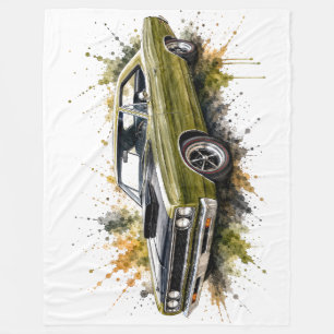 American Hot Rod Fleece Blanket
