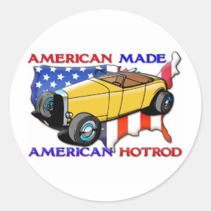 American Hotrod Classic Round Sticker