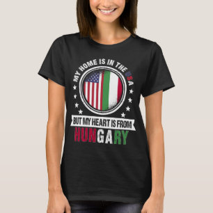 American Hungarian Flag Heart from Hungary Patriot T-Shirt