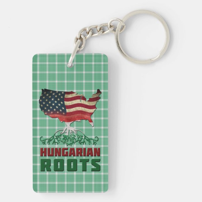 American Hungarian Roots Keyring (Back)