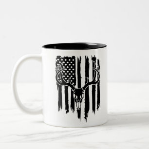 American Hunting Flag Two-Tone Coffee Mug