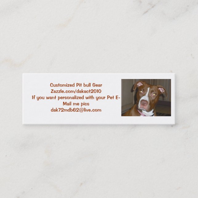 American Icon APBT LOVE Mini Business Card (Front)